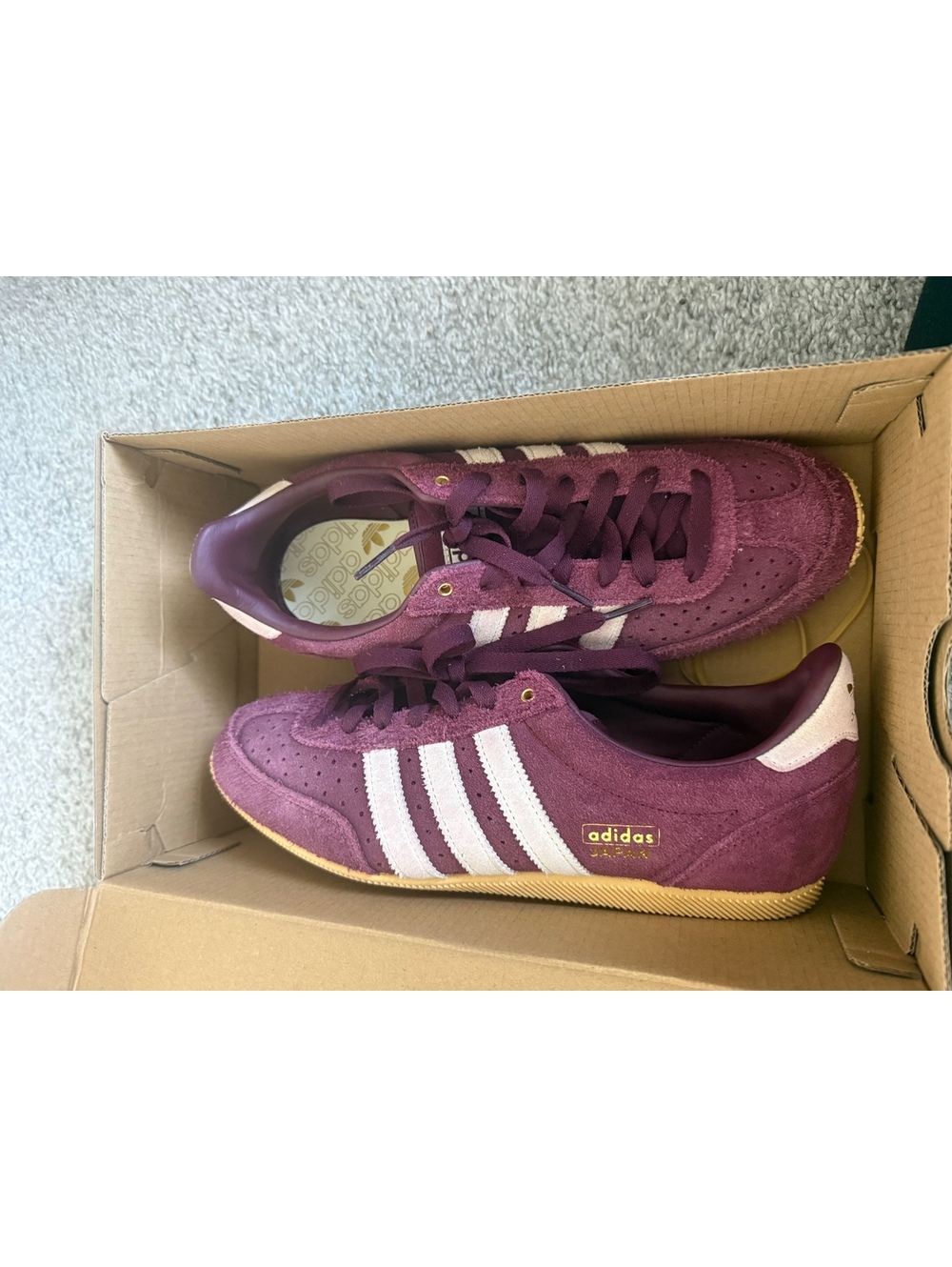 Adidas Japan W Burgundy Suede Sneakers Women’s Size 9